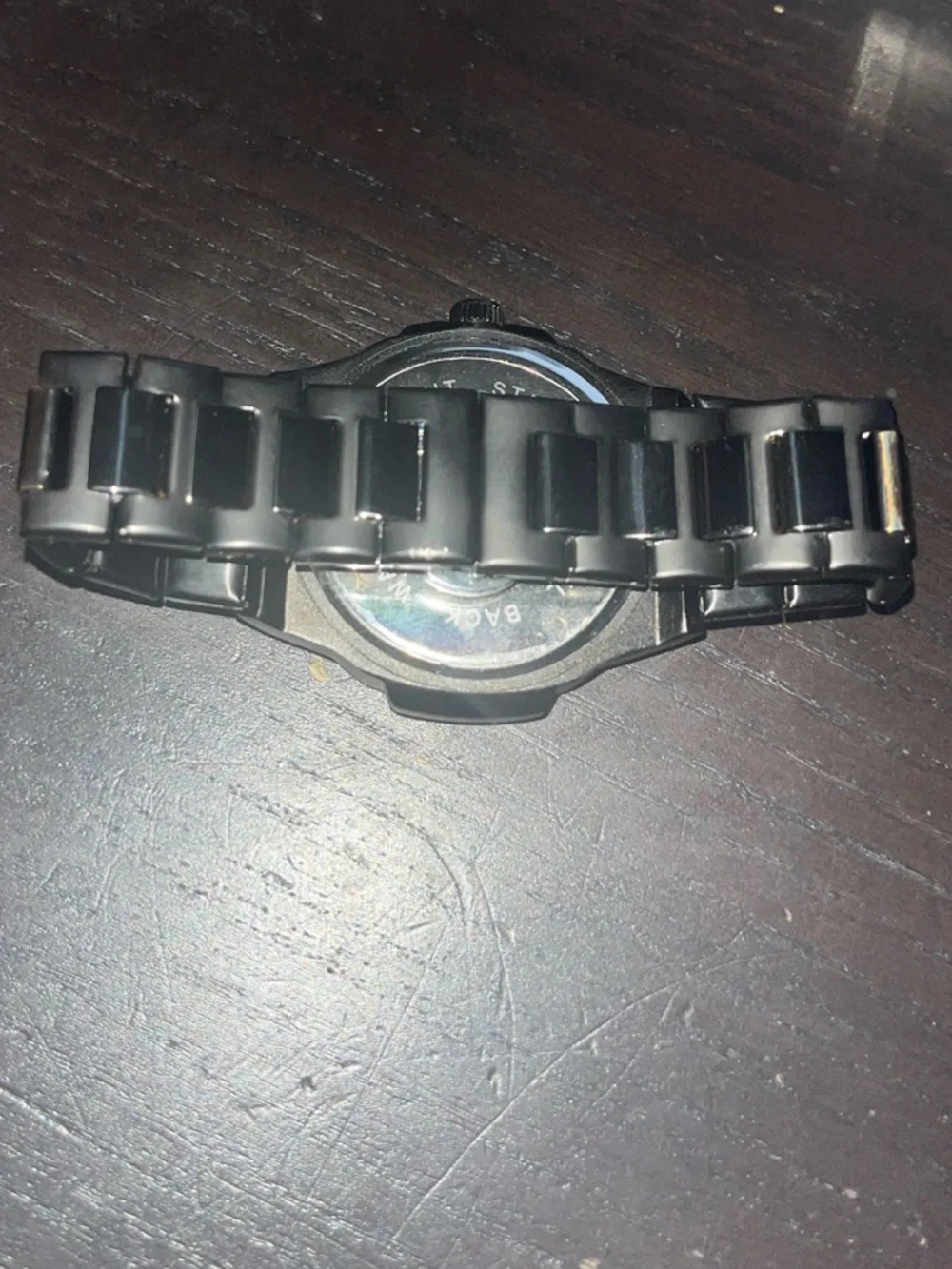 Men's Black Stainless Steel Bracelet Watch - Sleek All-Black Design